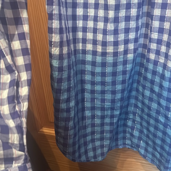 NWT Pilcro by Anthropologie long sleeved button up shirt ombré & pocket-XL - Picture 8 of 9